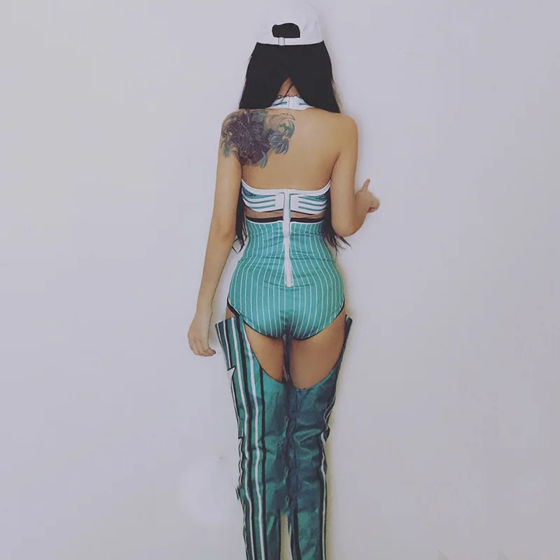 ازياء المسرح ل المطربين الأزياء طباعة بذلة المشجع زي ملهى ليلي Dj عيد المرأة الزي الهذيان الملابس DNV10705