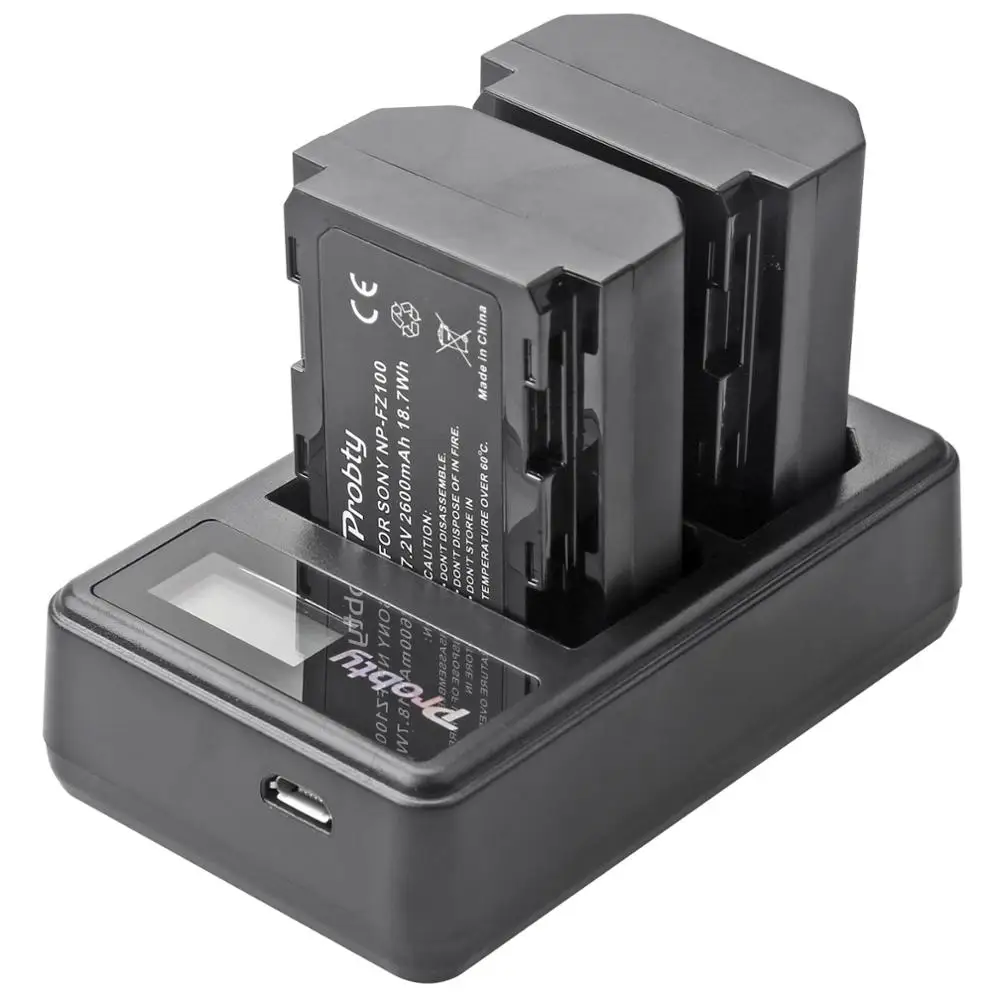 1x NP-FZ100 NP FZ100 NPFZ100 батарея+ ЖК-дисплей двойной Зарядное устройство для sony Alpha 9 A9 9R A9R 9S A9S A7RIII A7R3 7RM3 A7m3 BC-QZ1 камера