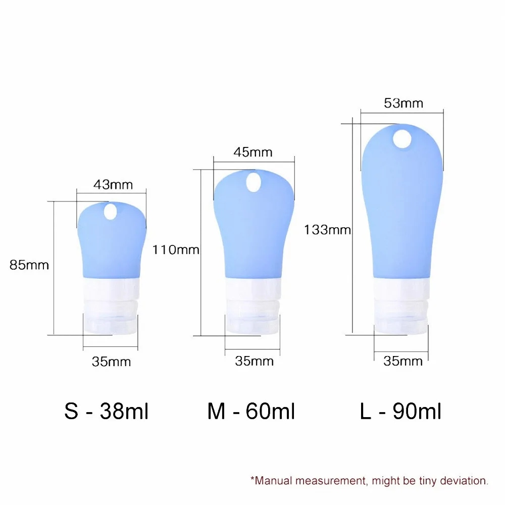 Kinds 3in1 Set Silicone Portable Soap Dispensers Travel Liquid Sub-bottling Tool Kinds 3in1 Set Silicone Portable Soap Dispensers Travel Liquid Sub-bottling Tool