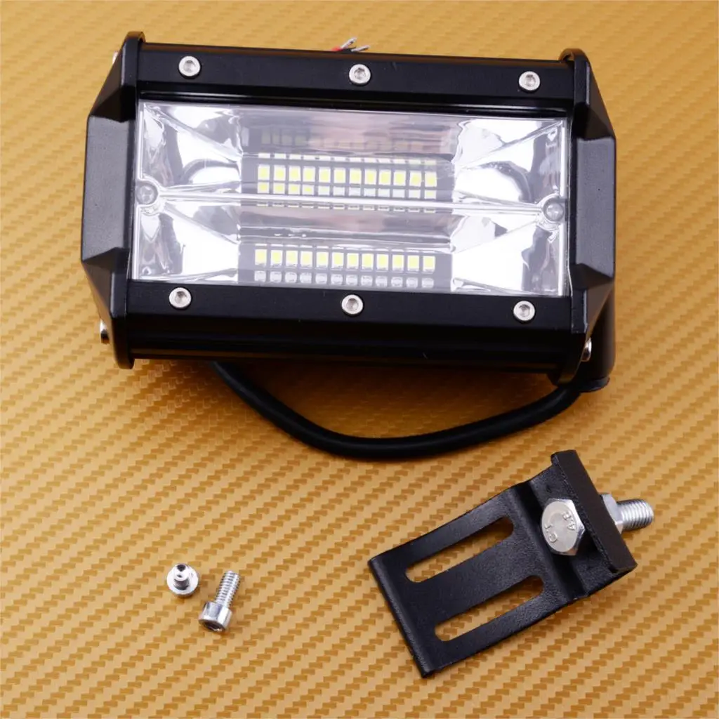 

DWCX 5 inch 72W 2 Row LED Waterproof Work Light Bar Flood Driving Lamp Spotlight 12v to 24v Fit For Jeep Truck Boat Offroad