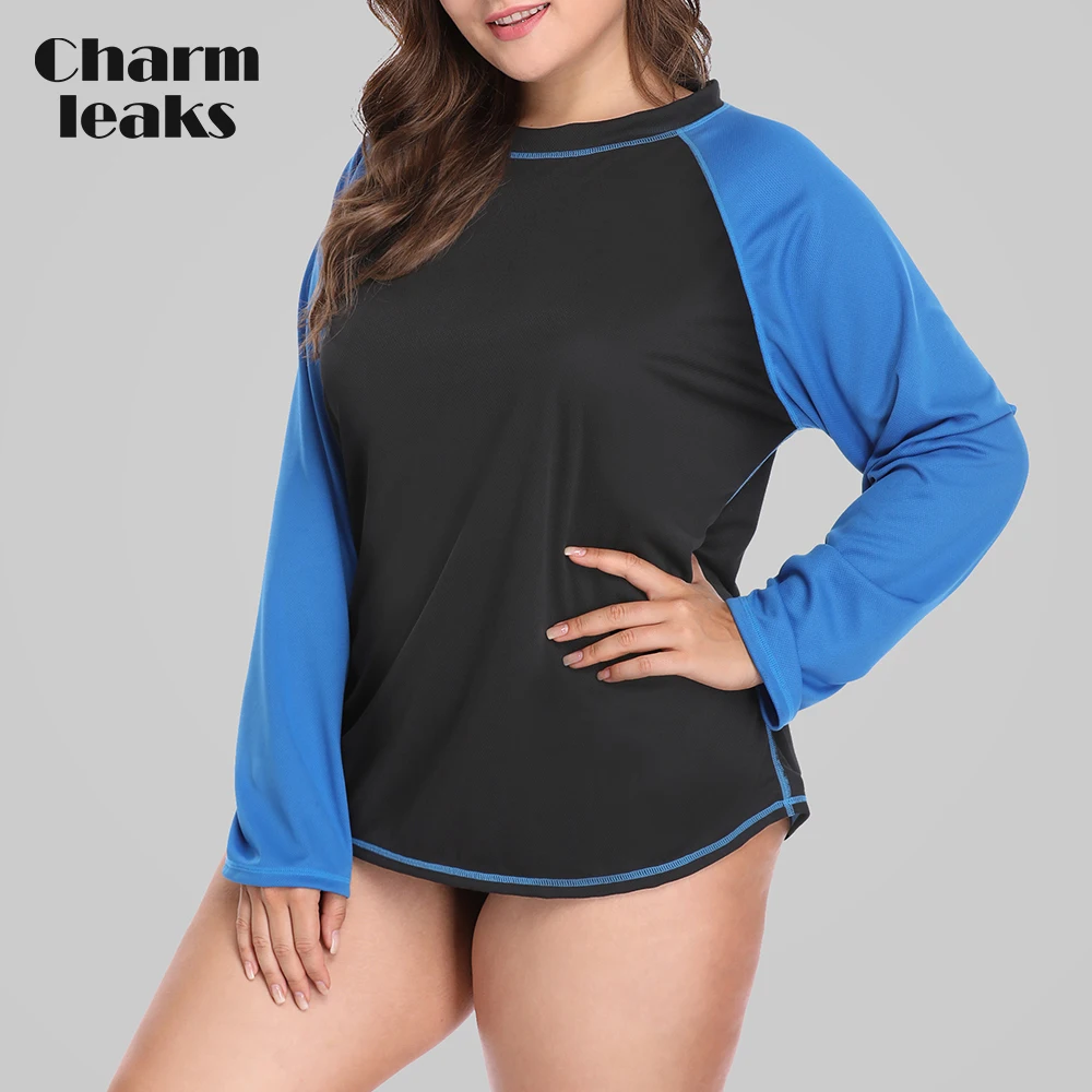 Buy Charmleaks Women Long Rashguard Swimsuit Shirts
