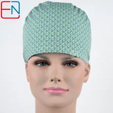 surgical scrub caps in green with whales