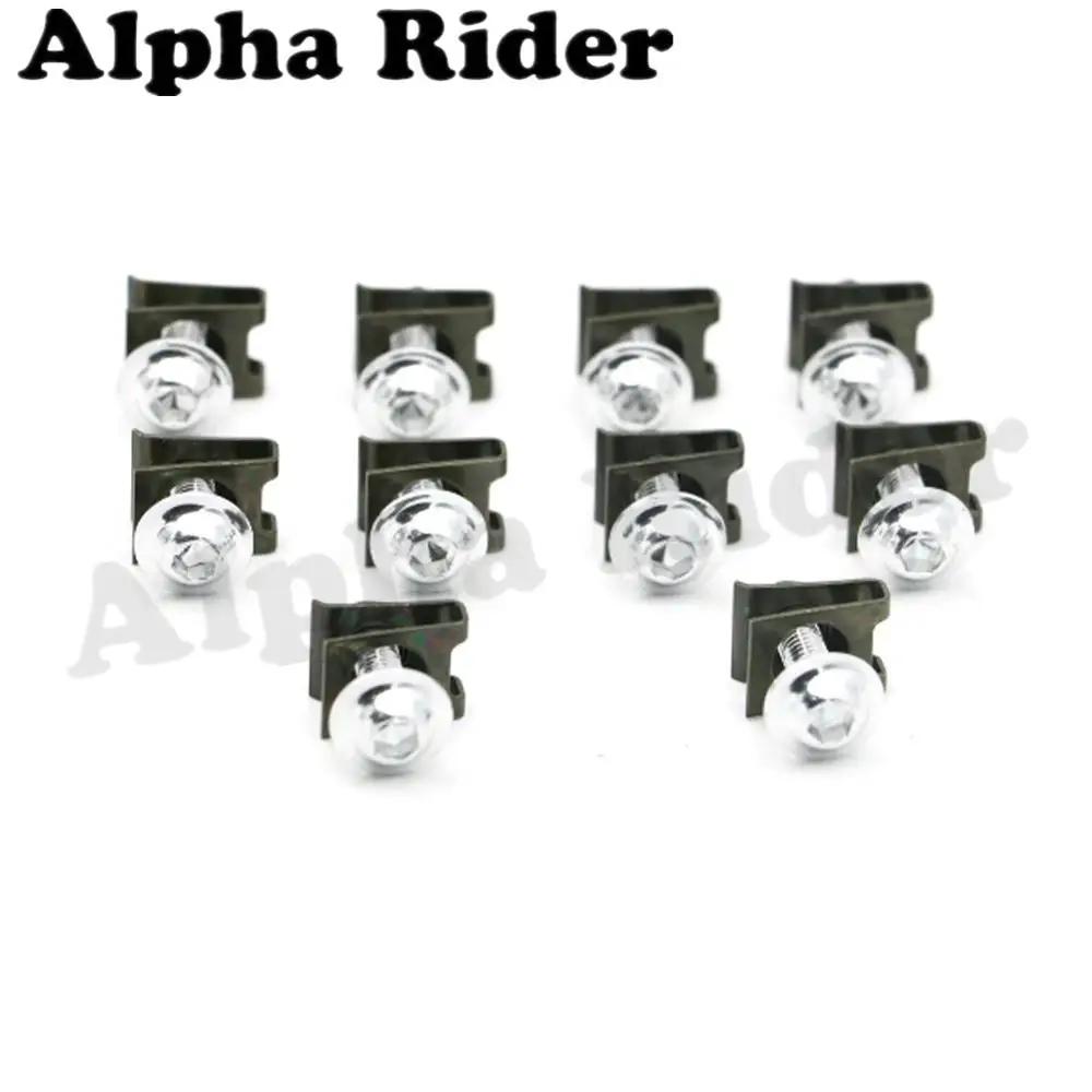 Alpha Rider Universial 10x Windshield Bolts 5MM Windscreen Mounting Screws for kawasaki Ninja ZX9R 1998 ZX900C Ninja ZX9R 1999-2003 ZX900F Blue