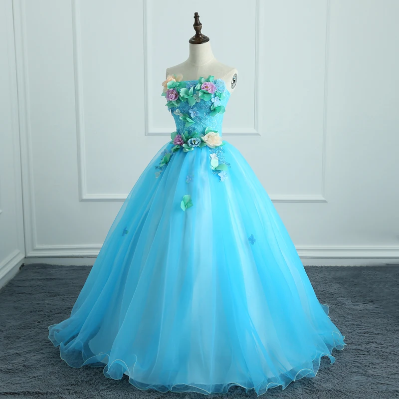 Vestidos Para Quinceaneras Mrs Win сладкие цветы Хрустальные Бальные платья кружевное блестящее вечернее платье на выпускной