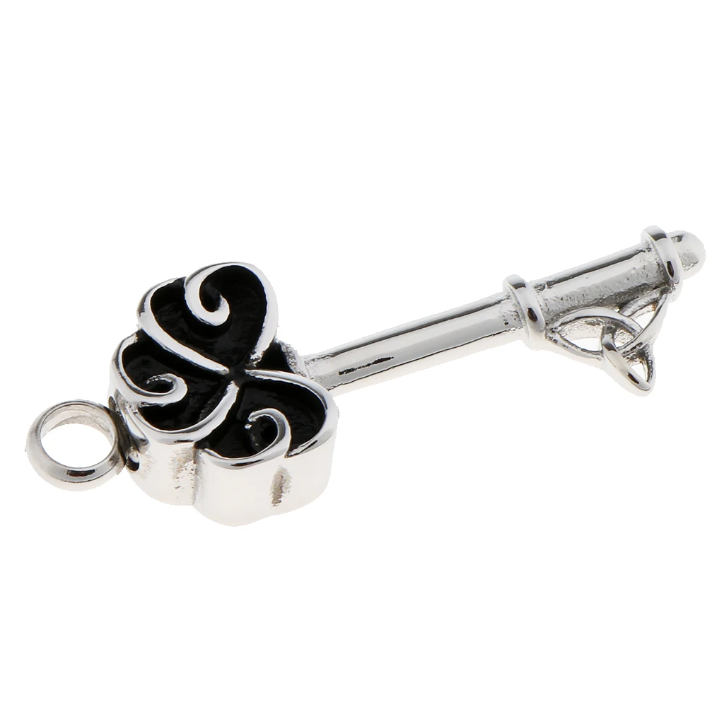 Secret Key Shape Design Stainless Steel Cremation Keepsake Pet Funeral Ash Urn Pendant Jewelry
