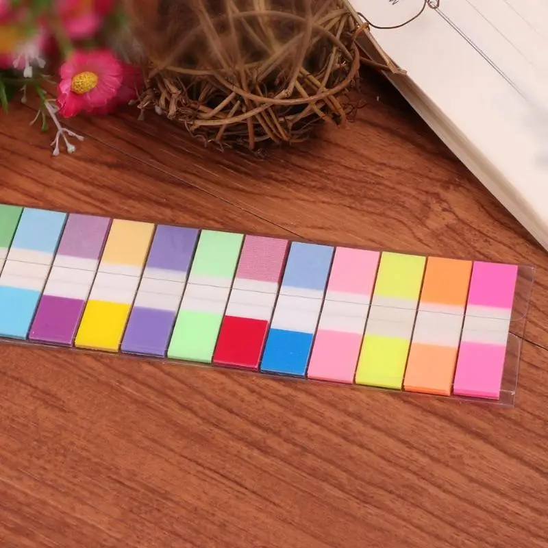 12 цветов Стикеры-закладки Блокнот N Times Этикетка Бумага Закладка стикер Школьный набор карандашей