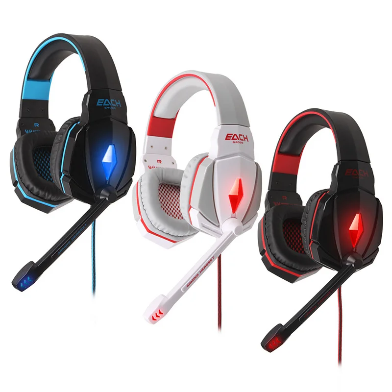 EACH G4000 USB Audio Jack Dual Input Gaming Headset Stereo Headphone