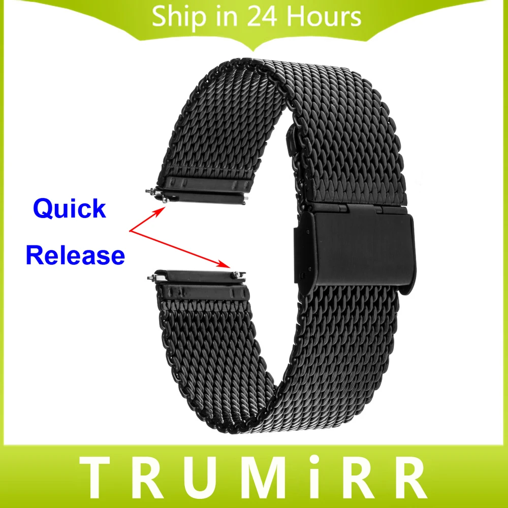 Prix pour 22mm libération rapide bande de montre bracelet en acier inoxydable pour samsung gear s3 classique frontière garmin fenix chronos milanese bracelet Prix pour 22mm libération rapide bande de montre bracelet en acier inoxydable pour samsung gear s3 classique frontière garmin fenix chronos milanese bracelet
