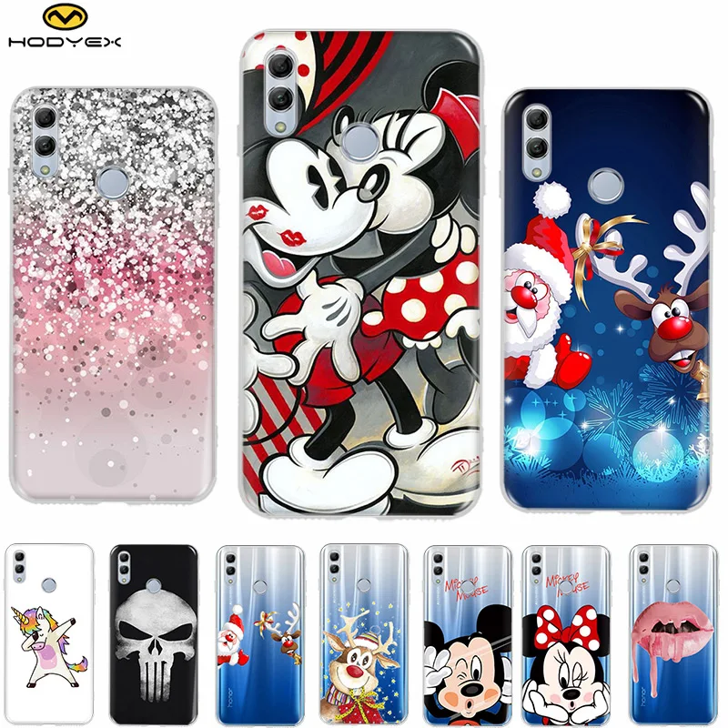 

Minnie Unicorn Print Cases for Huawei Honor 10 Lite Case Cover Soft Silicone TPU 6.21" for Honor 9 Lite Clear Back Coque Capa