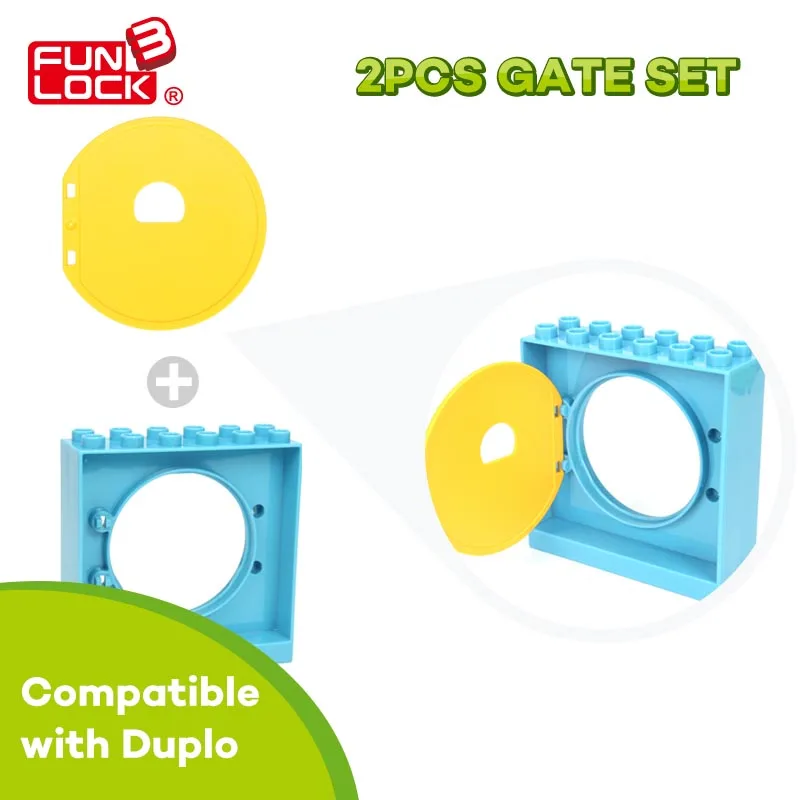 Gate Set Duplo Block Amusement Park Theme Playground Kid font b Toy b font Games