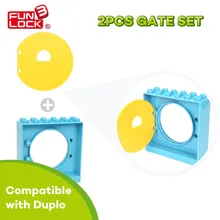 Gate Set Duplo Block Amusement Park Theme Playground Kid font b Toy b font Games