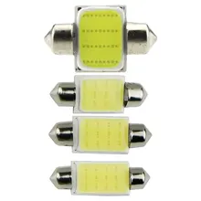 10pcs/lot 31mm 36mm 39mm 41mm Car COB 1.5W DC12V Interior Car LED Bulbs Lamp Interior Dome Lights