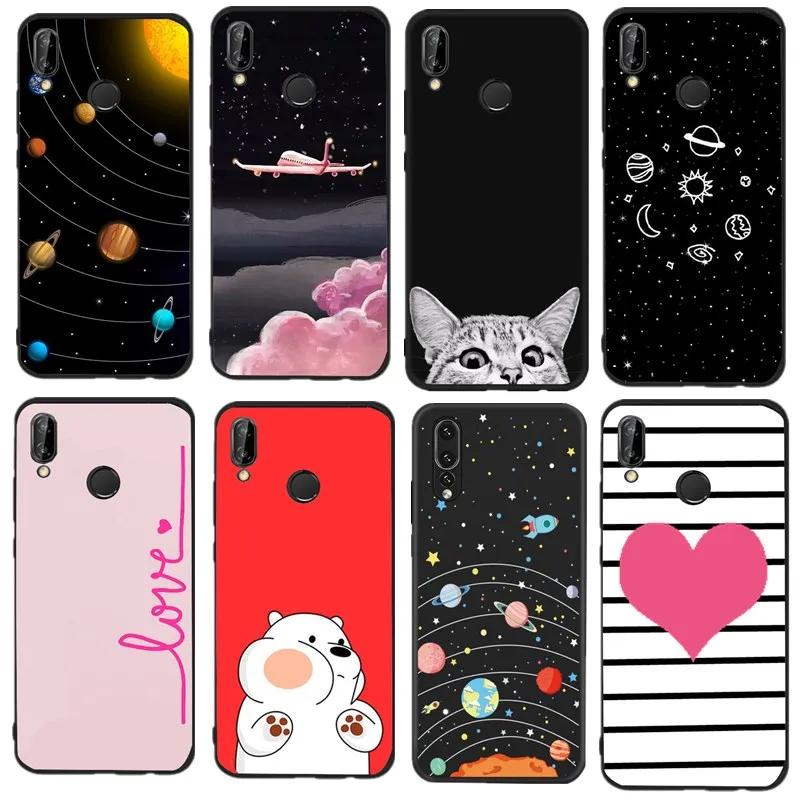 

Silicone Case For Huawei P20 Case Silicone Cover With 3D Cartoon Relief For Huawei P20 Lite Case Shockproof Silicon Coque