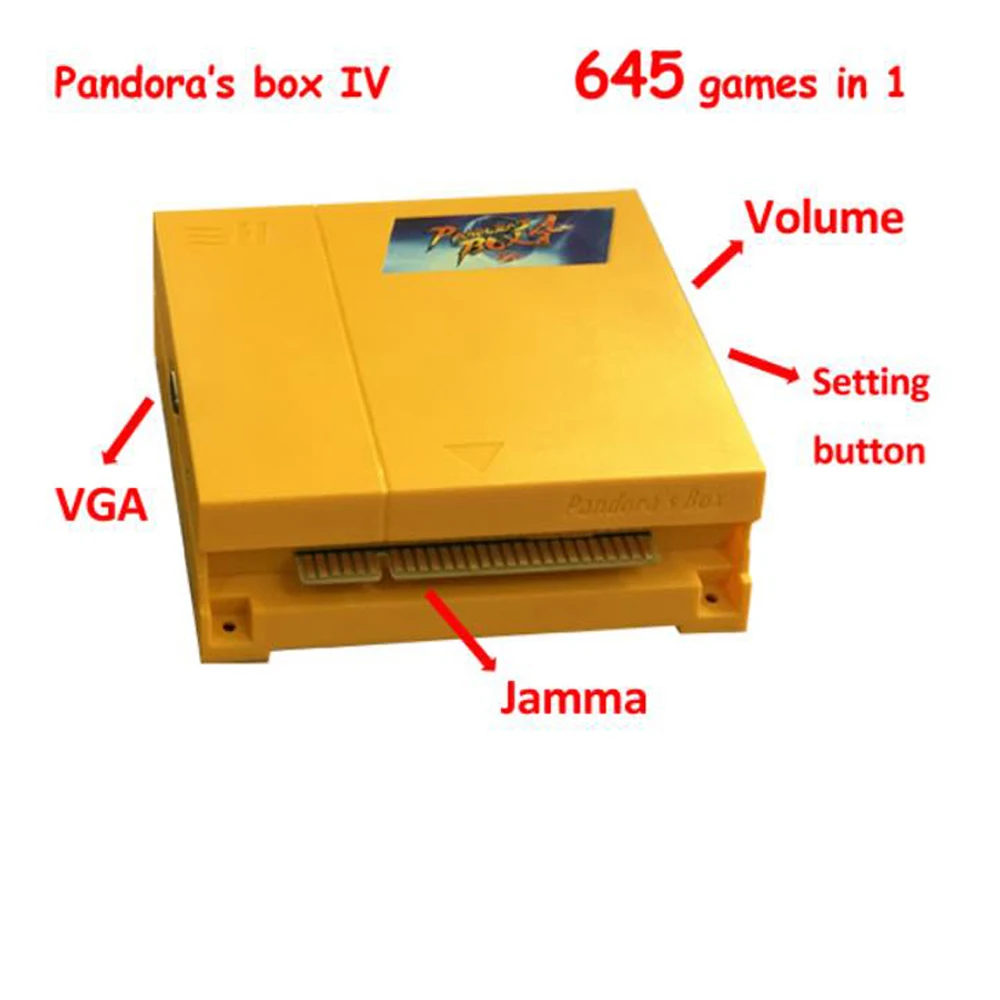 Новейшая игровая доска Pandora's Box 4, просто другая коробка Pandora CGA& VGA выход 645 в 1 мульти аркадная игра доска