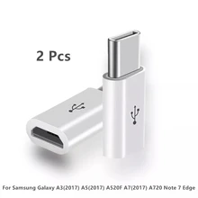 2 шт. baiscxst Тип-C на Micro USB адаптер для samsung Galaxy A3() A5() A520F A7() A720 Note 7 Edge Тип C кабель usbc
