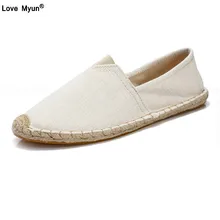 Летний больших размеров; женская повседневная обувь; парусиновые эспадрильи унисекс; дышащая обувь без застежки; лоферы; s442