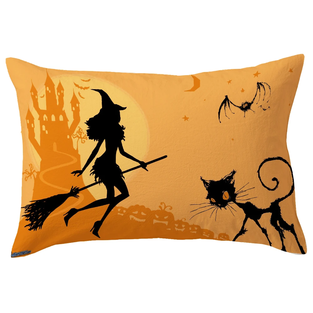 30x50 سنتيمتر هالوين الخفافيش اليقطين القطن الكتان وسادة وسادة القضية غطاء مكتب أريكة رمي المخدة نوم ديكور المنزل ديكور