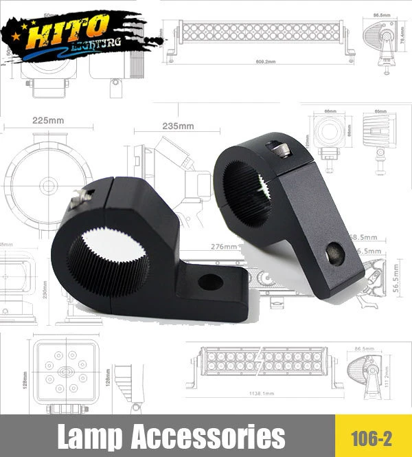 2''inch Bull Bar Mounting Lights UHF Antenna Bracket Clamp for Bullbar  4x4|clamp on ground resistance meter|clamp meterbracket generator -  AliExpress