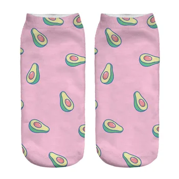 

Cartoon avocado digital print women and girls socks wholesale 20CM
