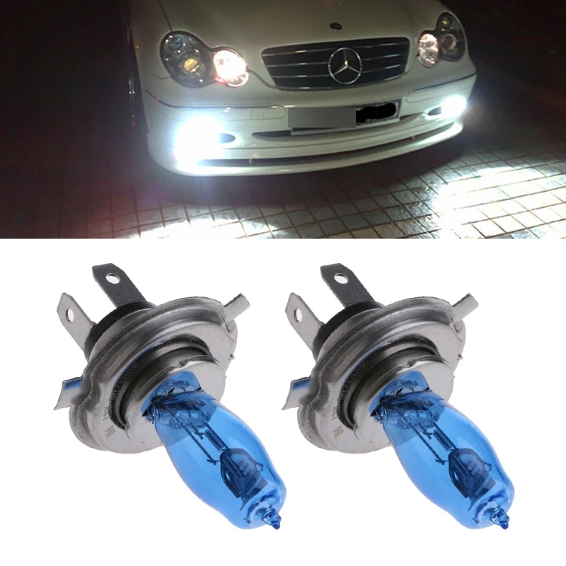 1 Pair H4 60W/55W 12V HOD Xenon H/L Beams Halogen Car Head Light Globe Bulb Lamp