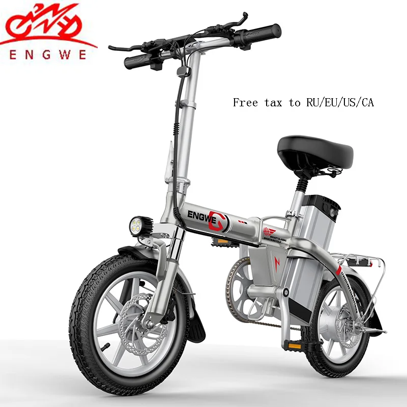 Best 14inch Aluminum Folding Electric Bike 48V25A LG Battery 350W Powerful Motor electric Bicycle Scooter e bike City e bike two seat 4