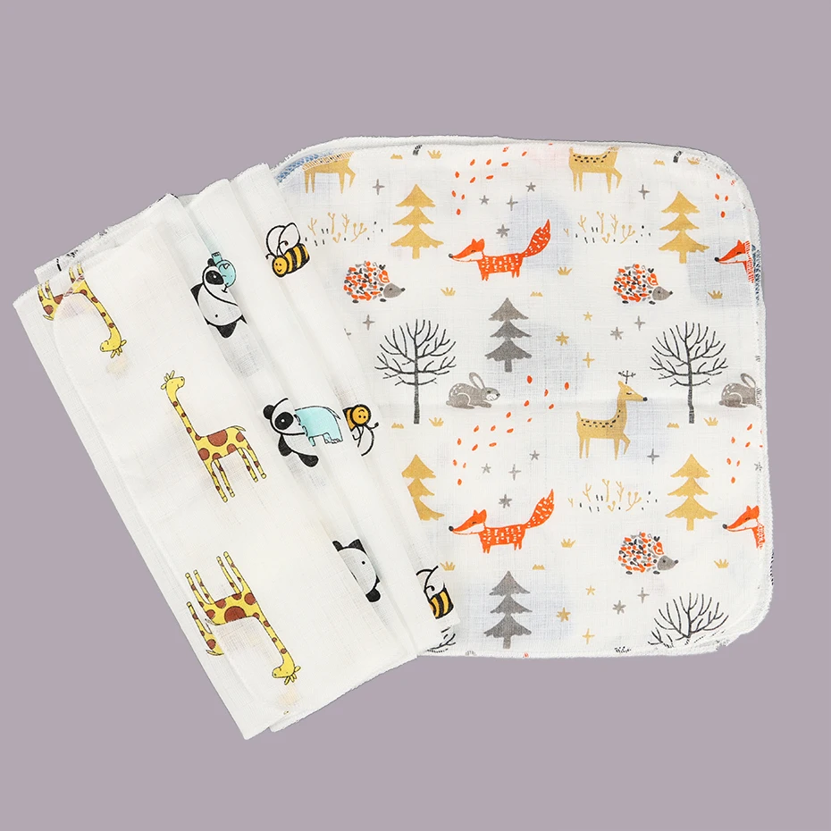 Платок детский с изображениями героев мультфильмов 10 шт.|handkerchief cotton|cotton