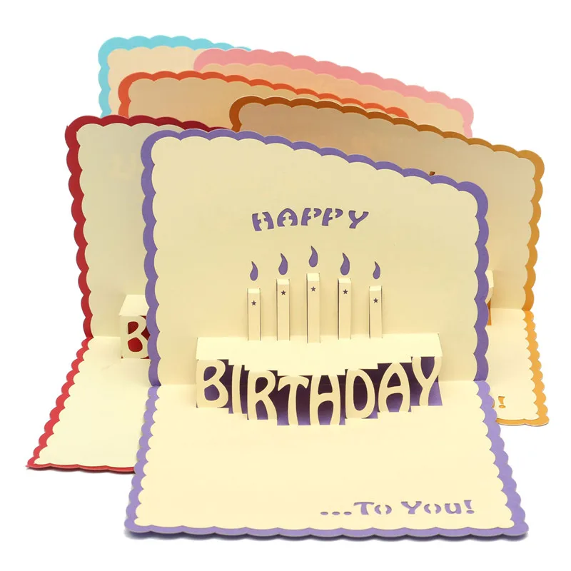 

Multicolor 3D Cards Handmade Pop Up Greeting Card Happy Birthday Greeting Card Handcrafted Kirigami Origami Gifts With Envelope