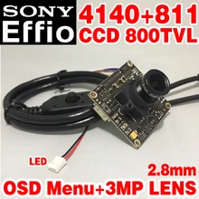 Широкоугольный новый стиль 1/3 «sony CCD Effio-e 800tvl простой hd камера чип модуль мм 2,8 мм 3.0mp объектив большой широкоугольный экранное меню