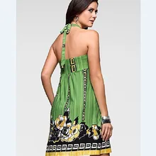 Сари Индия хлопок ограничено по времени Лидер продаж Европа и горячий стиль сексуальное платье без бретелек шеи висят с печатью пляж