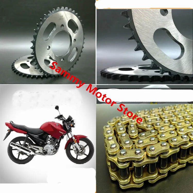 JYM125 YBR125 120 звенья роликовая цепь мотоцикла с 45 T 14 T Передние Задние звездочки