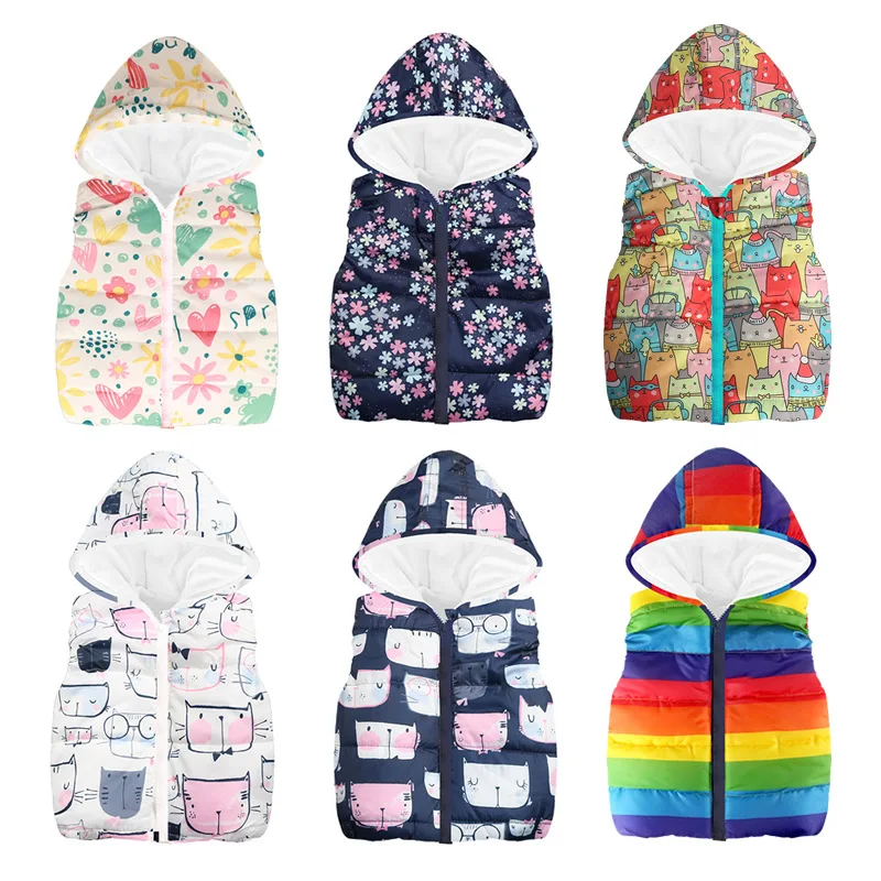 

Boy Girl Down Feather Vest Children Warm Vest Winter Warm Active Waistcoat Solid Color kid Warm Children Clothes WUA881303