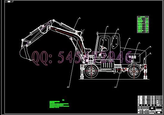 WYL5 Wheeled Excavators Drawings Full Machining Drawings AUTO CAD 