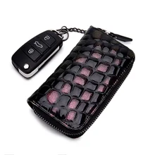 Портмоне для ключей из лакированной кожи, дизайнерская женская ключница, мужской Автомобильный держатель для ключей, органайзер, ключница, сумка, MF-952