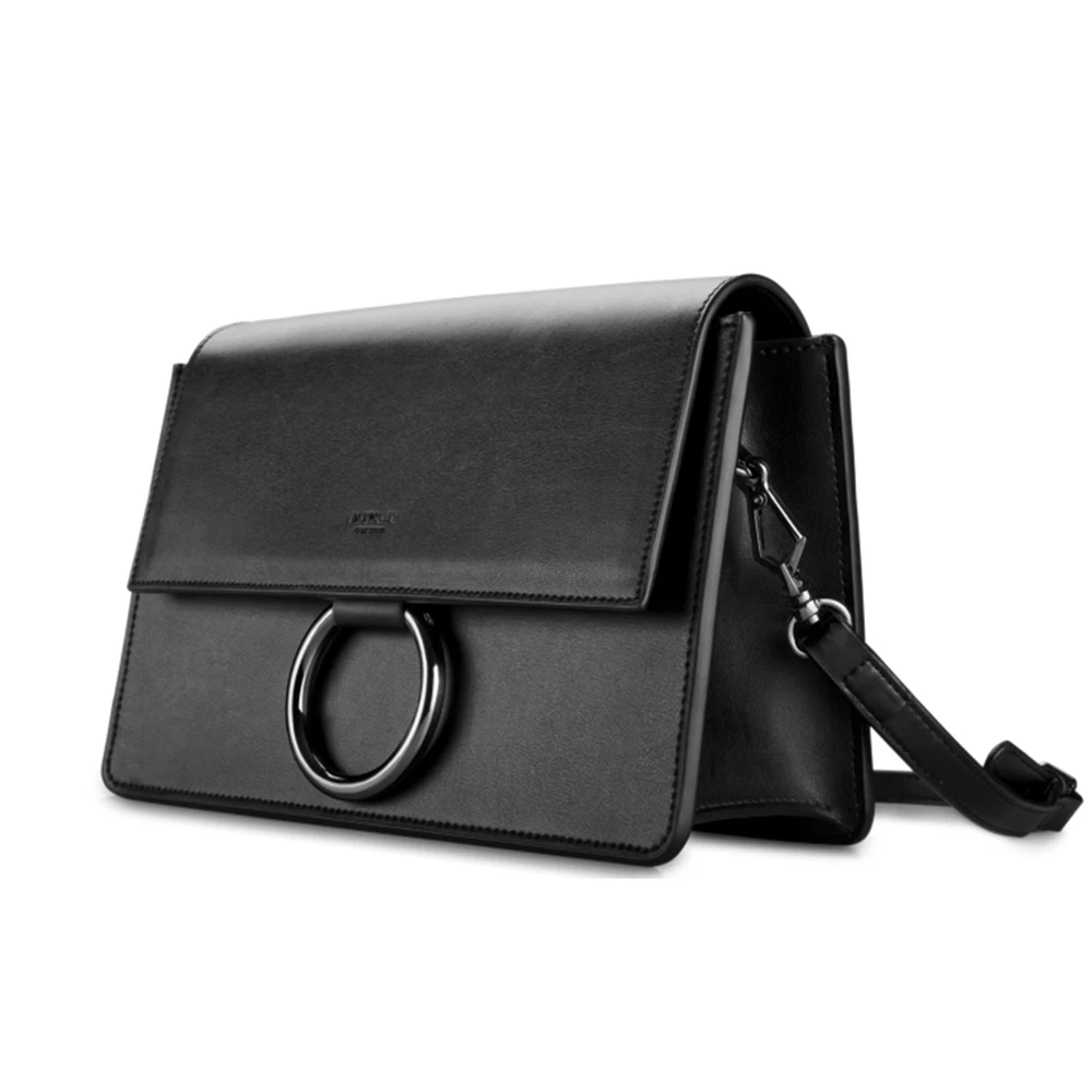 

Circle Ring Element Women Single Shoulder Bag All Match Black Sling Bag
