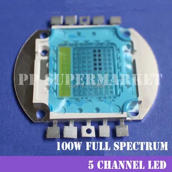 

100w full spectrum 5 channel High Power led aquarium light 6 colors 410-660nm