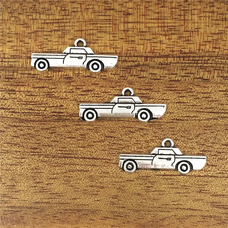 

10pcs pendant car Tibet silver plated pendant jewelry accessories antique jewelry making DIY specifications 27*11mm