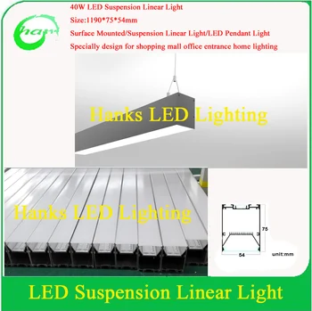 

2 Years Warranty Dimmable 4ft LED Suspension Linear Light 40W LED Pendant Light 2PCS/Lot