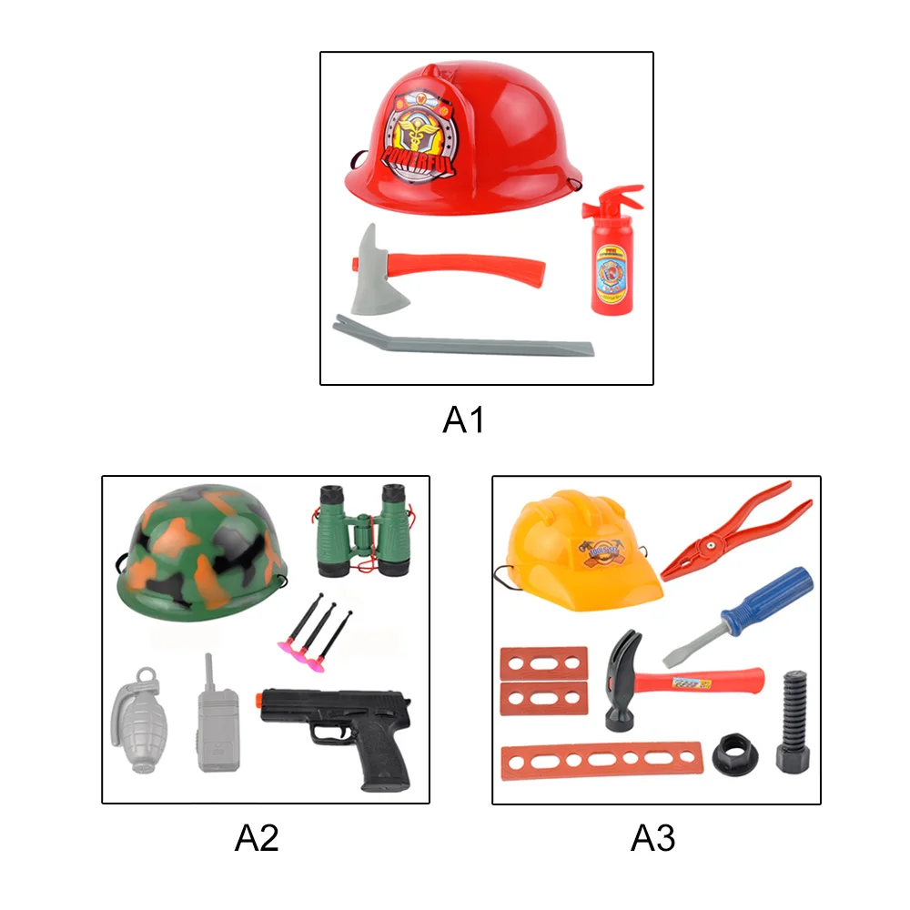 Детская забавная ролевая игрушка симулятор Пожарный костюм шляпа пожарные инженерные родитель-ребенок игрушка со шлемом профессии игрушки