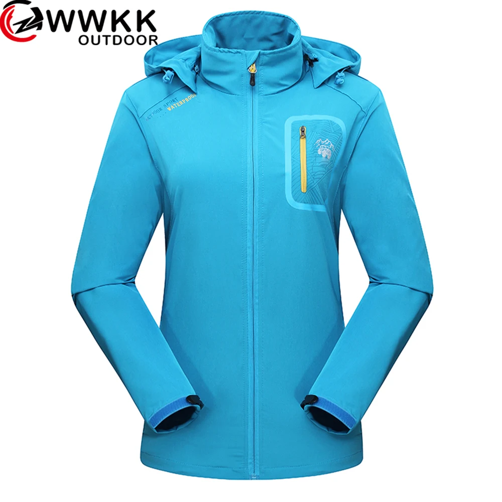 Couple Hike Jacket Printed Letter Pattern Shrink Cuff Simple Pure Color New Men Women Waterproof Windbreaker Coat Reflective | Спорт и
