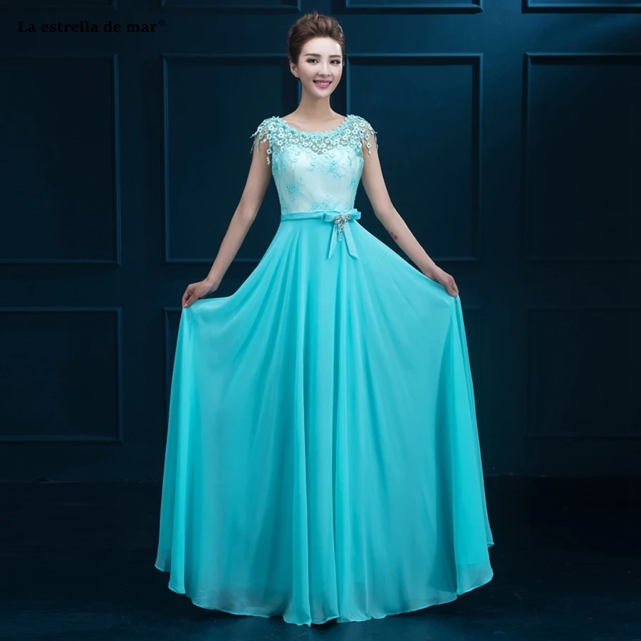 Robe demoiselle d'honneur новый кружева и шифона с короткими рукавами линия Бирюзовый Королевский синий цвет красный Зеленая мята нарядные платья