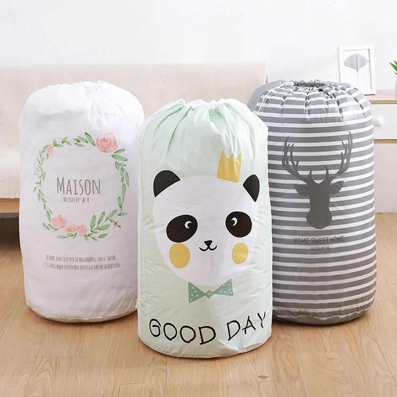 

Panda Deer Storage Bags Waterproof Clothing Drawstring Pouch Pillows Quilt Blanket Bedding Organizer Closet Pouch Zero Waste Bag