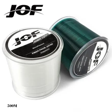 2 шт., нейлоновая рыболовная леска JOF 500 м, экстремально сильная леска из мононити для 5 LB-30 фунтов