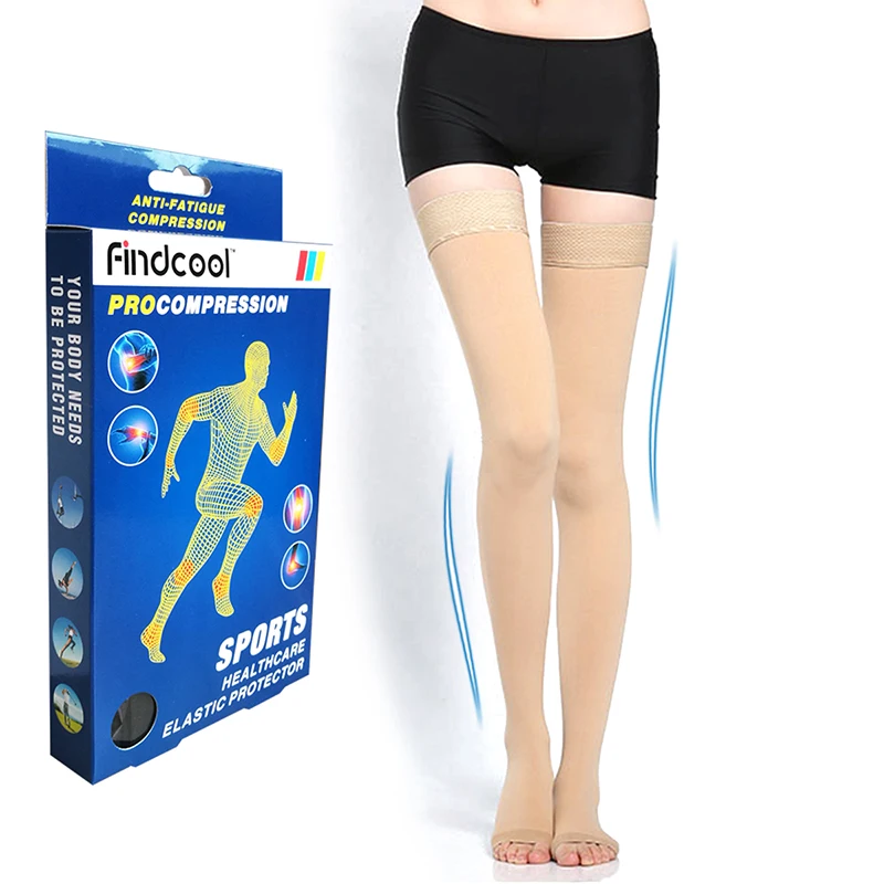 

Yisheng compression Recovery Thigh Sleeve (1 Pair) Medical Support Hose Thigh High Compression Stockings Y8801