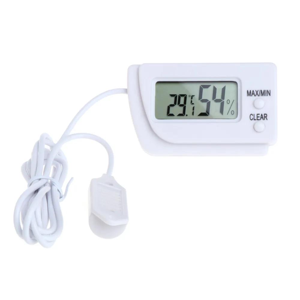 White Mini Digital Temperature and Humidity Meter Incubator Pet Dog