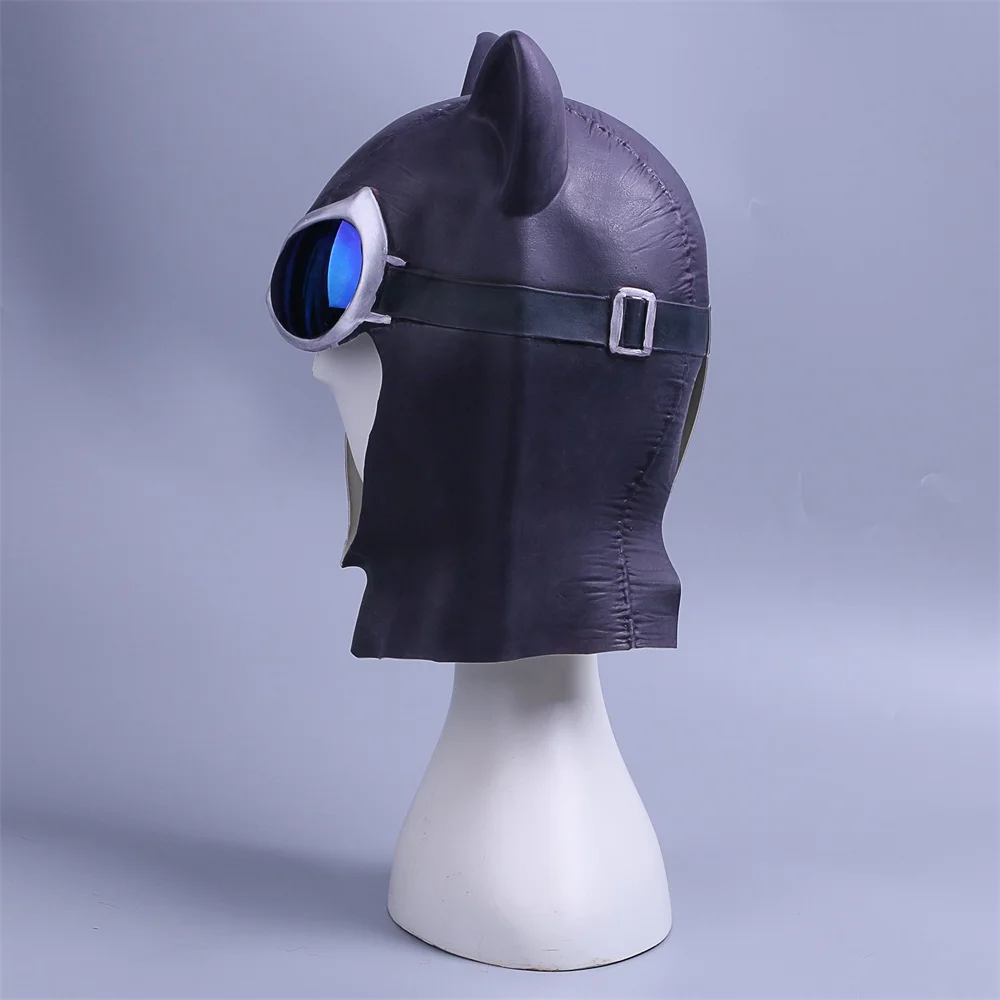 Halloween Black Catwoman Mask Cat Mask Batman Half Face Superhero Latex Mask 6