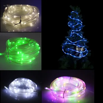 

Solar LED Lawn Lamp Outdoor waterproof 12m 7m Copper Wire Rope Tube Fairy String Light for Garden Xmas Tree Decoration Auto