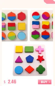 1 Set Baby 3D Wooden Puzzles Toy Learning Geometry Color Cognition Montessori Educational Kids Toys for Children Play Games Gift