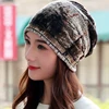 LongKeeper Women Hat Polyester Adult Casual Floral Women's Hats Spring Autumn Two Used Female Cap Scarf 3 Colors Fashion Beanies ► Photo 3/6