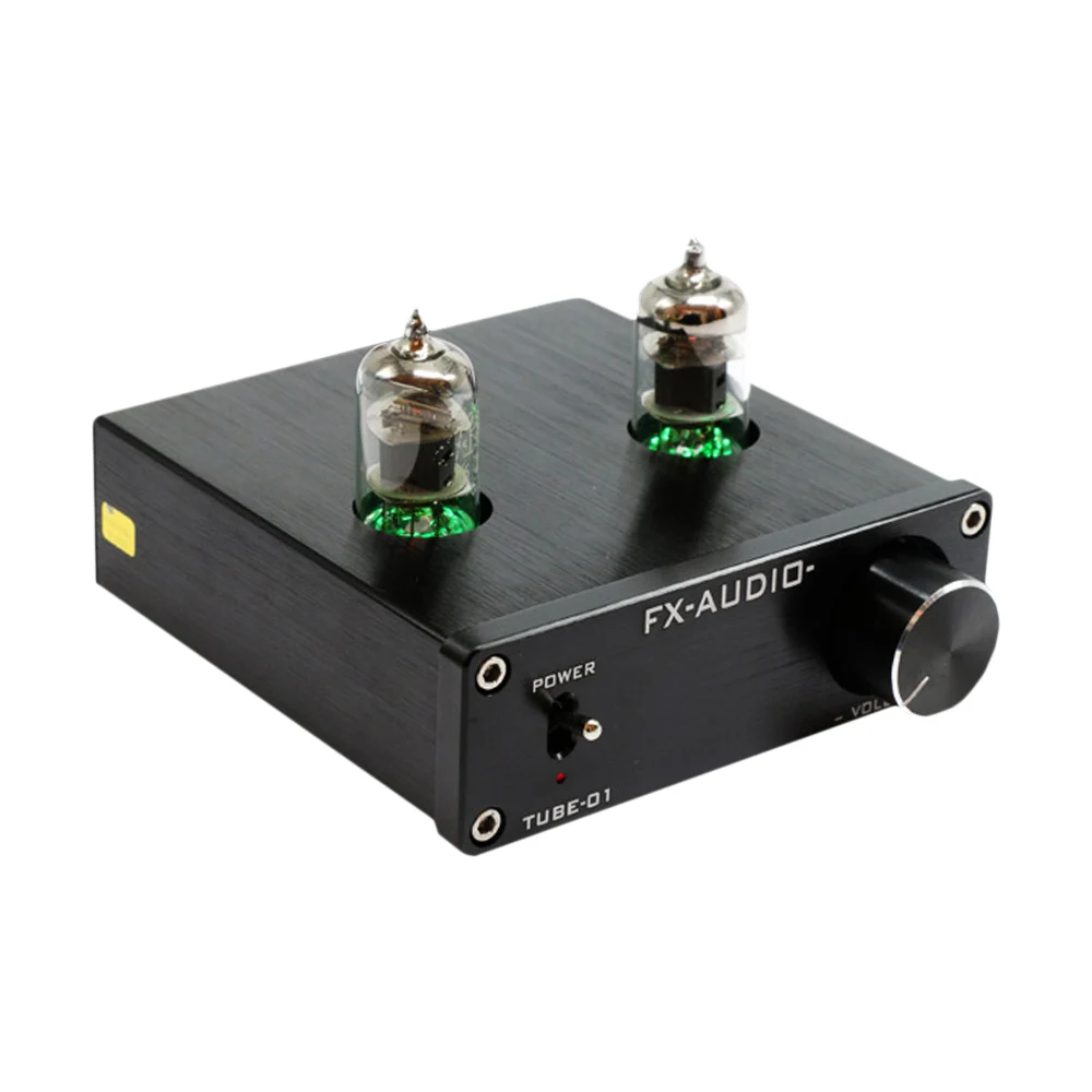 FX Audio TUBE 01 Bile Preamp ламповый усилитель Buffer 6J1 Mini Hi Fi с вилкой питания DC12V 1A|Усилители