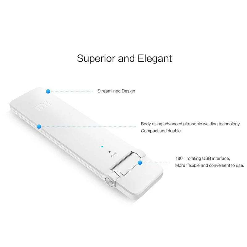 Xiaomi Wi-Fi ретранслятор 2 усилитель-удлинитель 2 Универсальный Repitidor Wi-Fi адаптер 300 Мбит/с Беспроводной усилитель сигнала WiFi сигнала